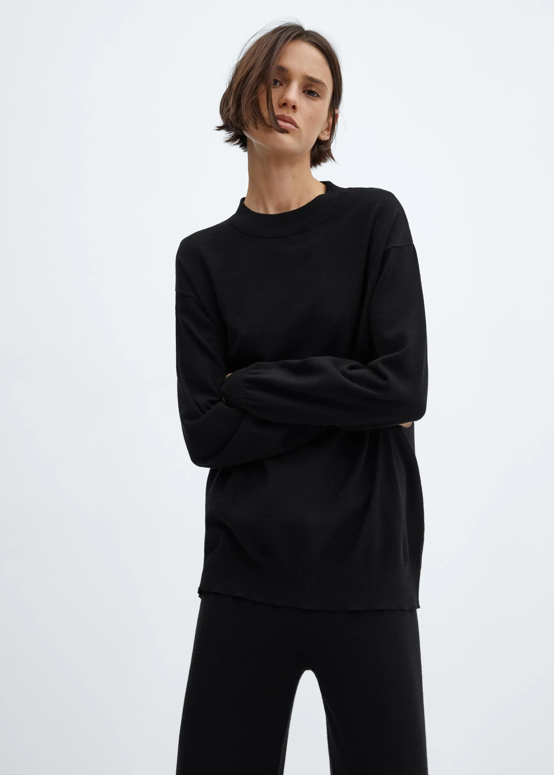 Jersey punto cuello redondo