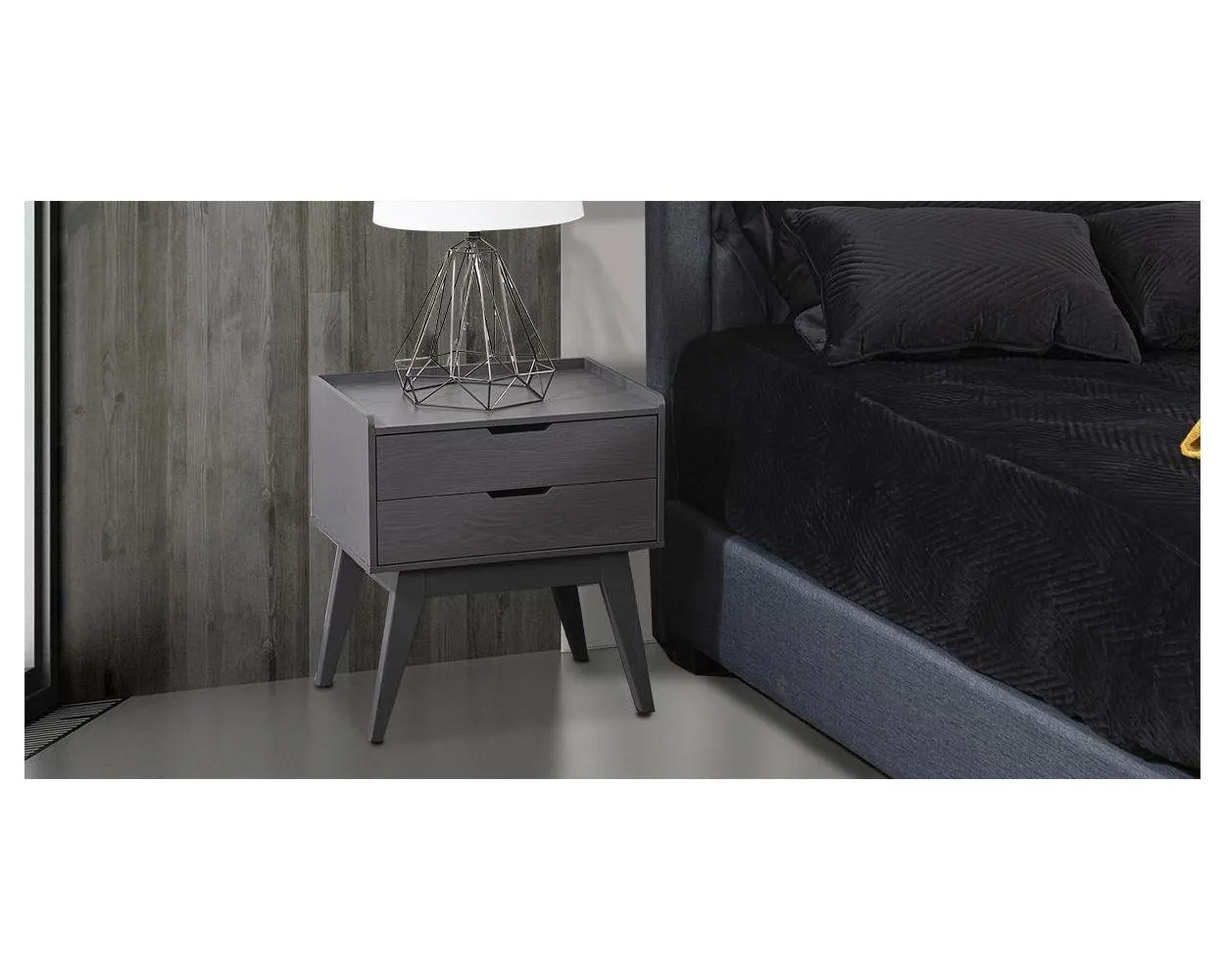 Buró con 2 Cajónes Zeus Gris I