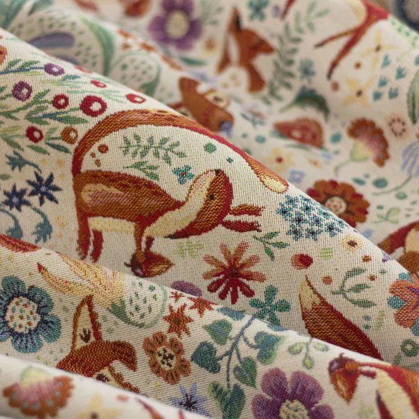 Gobelino Algodon- cafe bosque