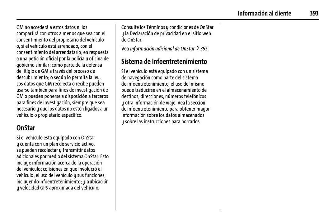 Catálogo de Chevrolet Corvette Stingray Manual del propietario 22 de enero al 31 de diciembre 2025 - Pagina 394