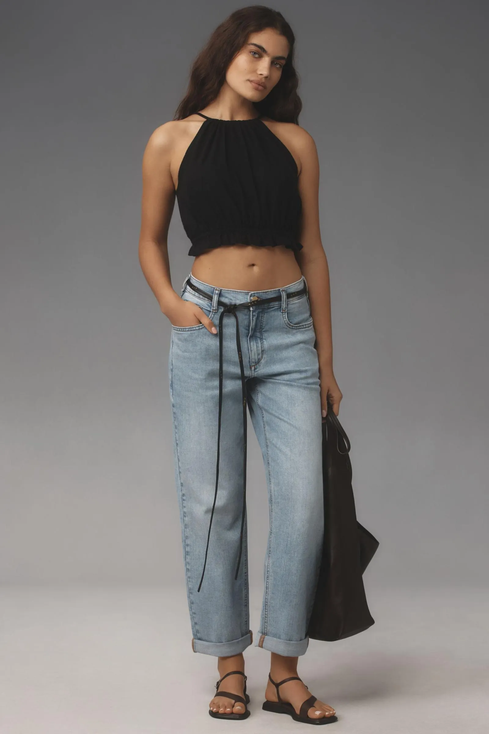 Pilcro Baggy Slim Boyfriend High-Rise Relaxed Jeans