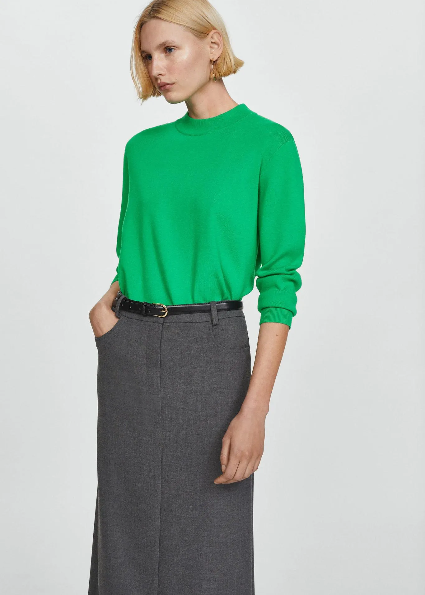 Jersey punto cuello redondo