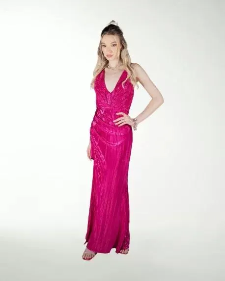 VESTIDO CL ENTALLADO CON ABERTURA