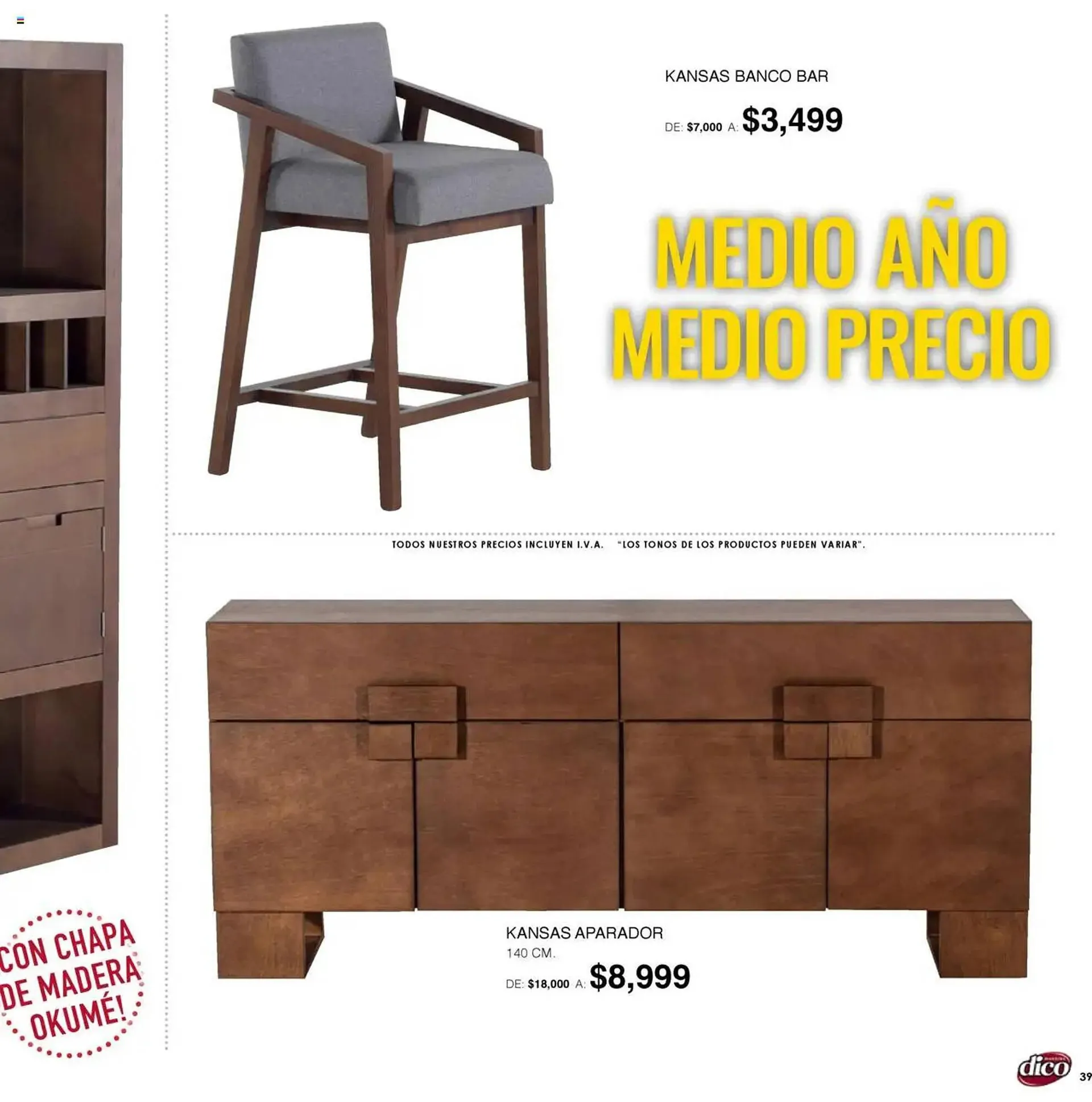 Catálogo de Catálogo Muebles Dico 1 de julio al 1 de agosto 2025 - Pagina 39