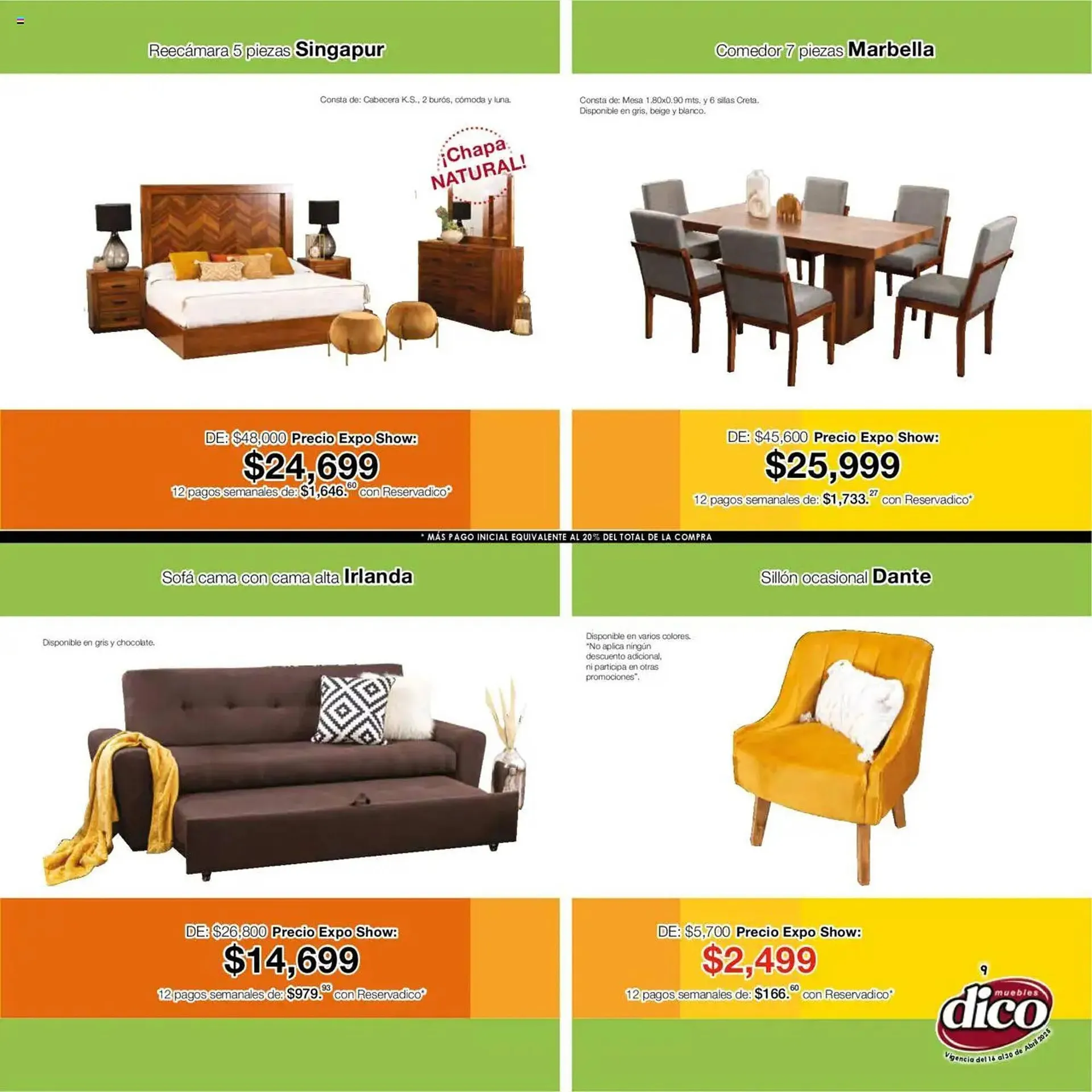 Catálogo de Catálogo Muebles Dico 16 de abril al 30 de abril 2025 - Pagina 9