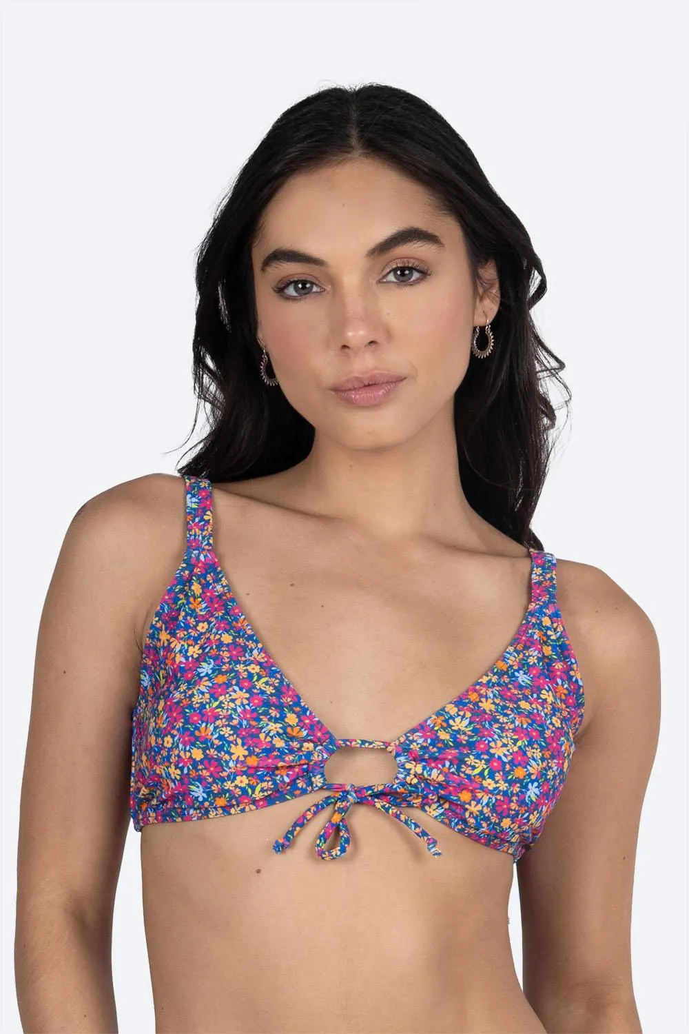 Top bikini floreado