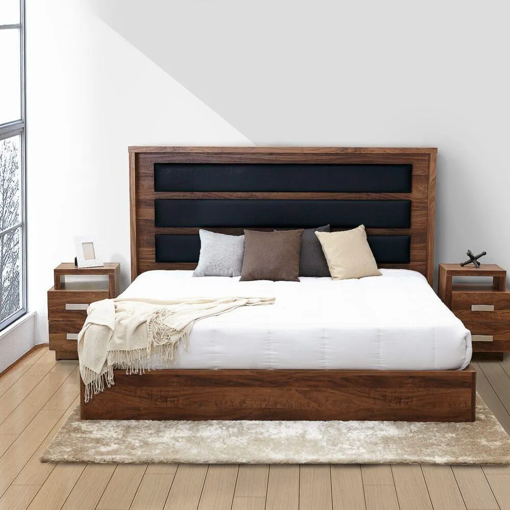 NUEVO Set Tucson NUBRA King Size tapiz negro 4 Piezas