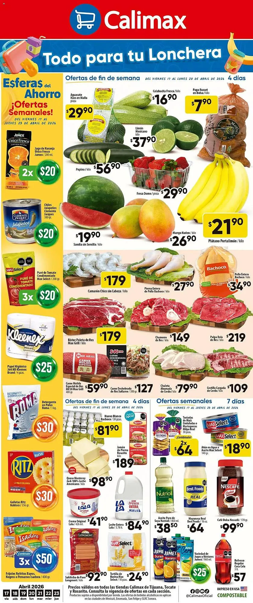 Catálogo de Folleto Calimax 17 de abril al 21 de abril 2026 - Pagina 1