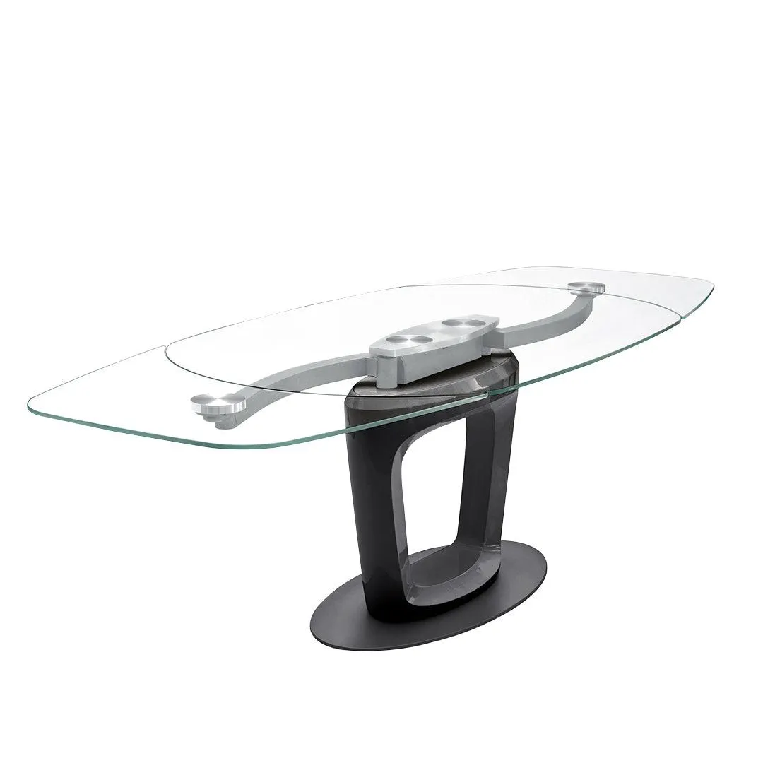 mesa de comedor extensible de cristasl orbital