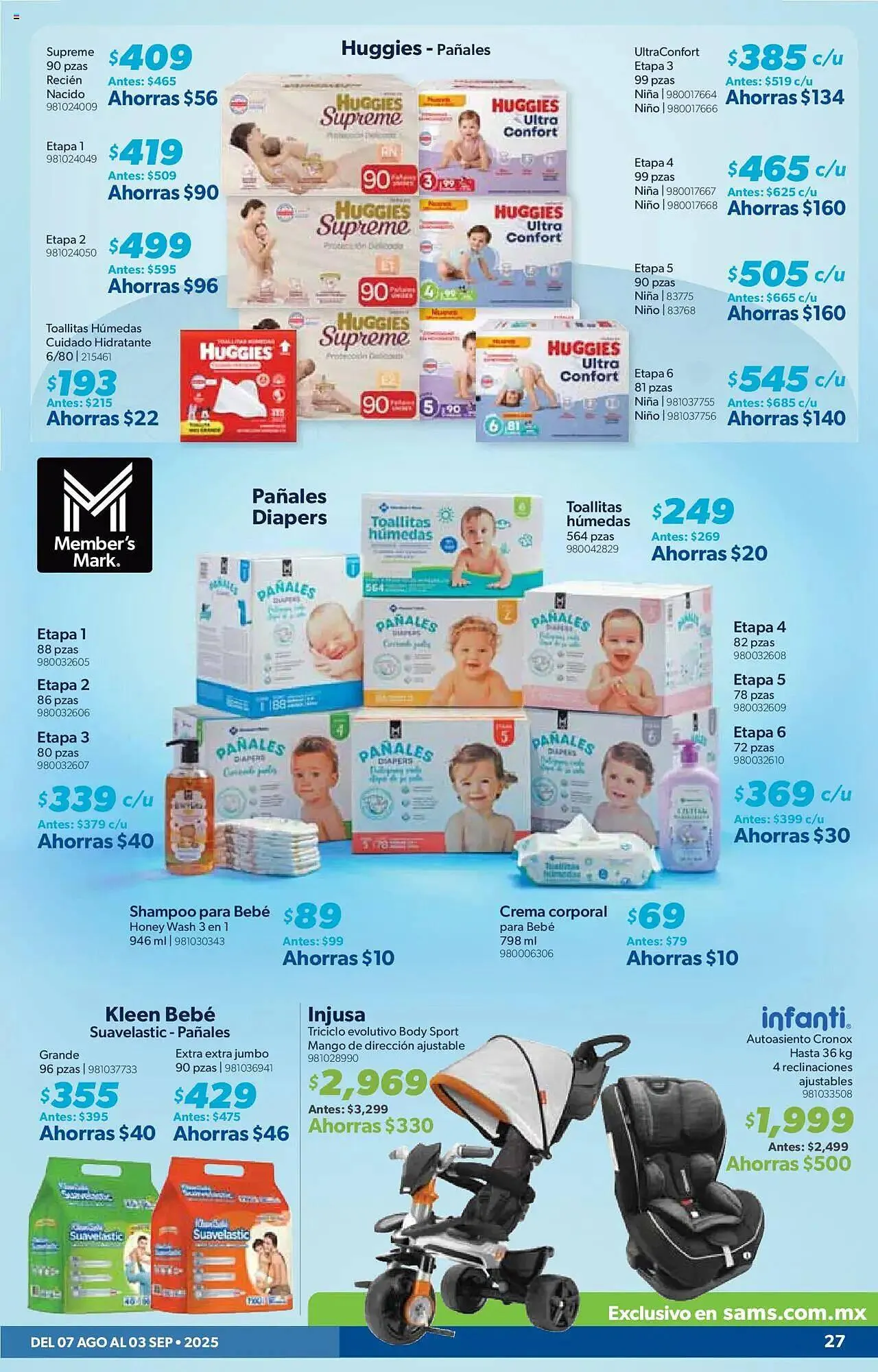Catálogo de Catálogo Sam's Club 7 de agosto al 4 de septiembre 2025 - Pagina 27