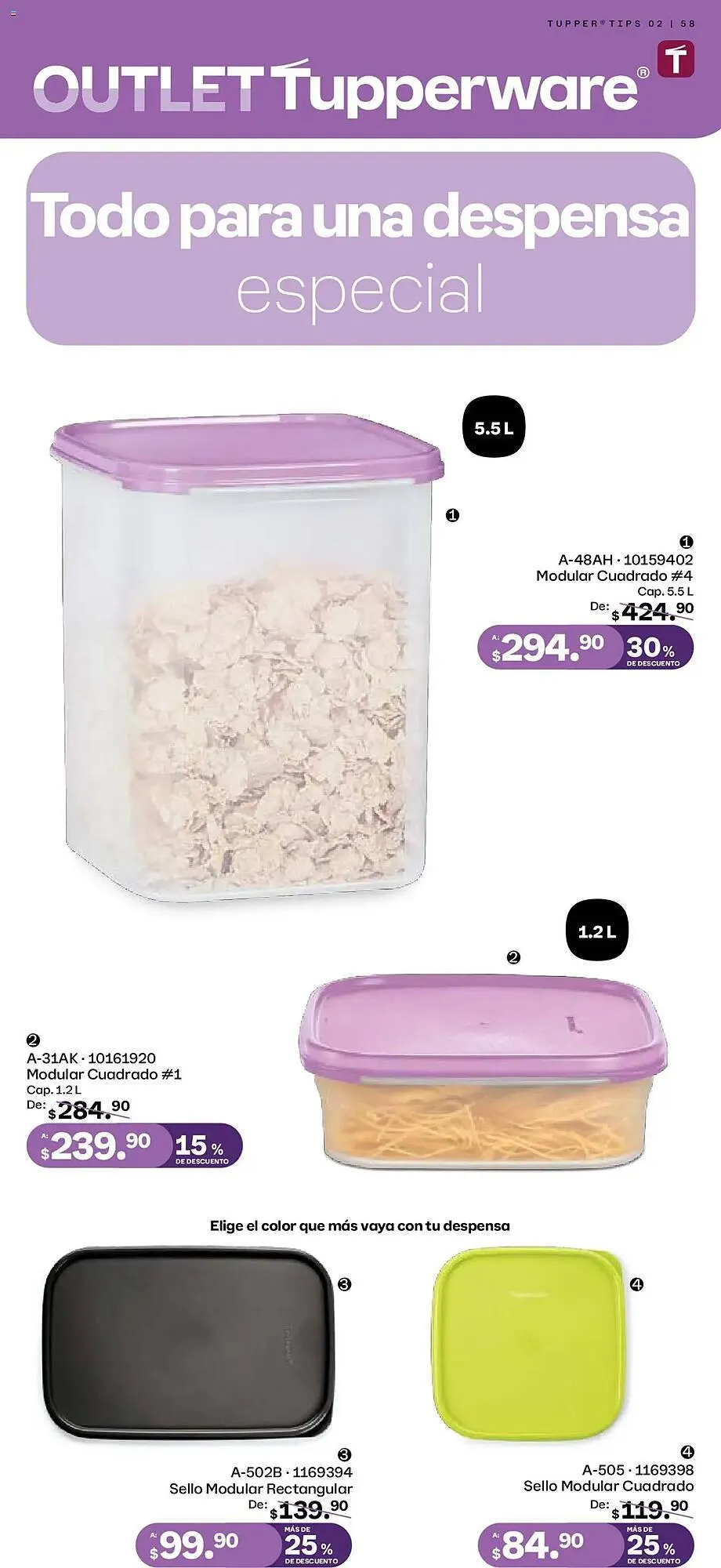 Catálogo de Catálogo Tupperware 27 de enero al 23 de febrero 2025 - Pagina 58
