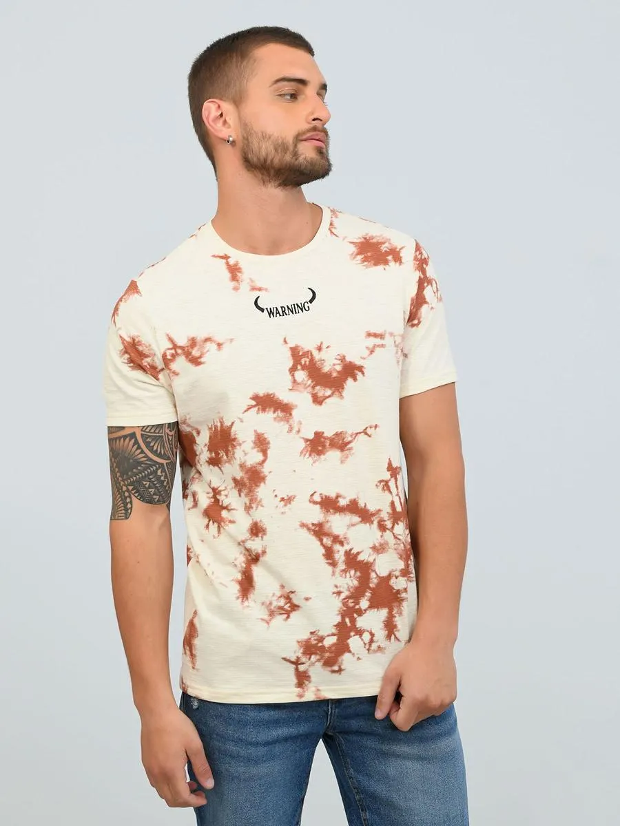 Playera Tie Dye Warning