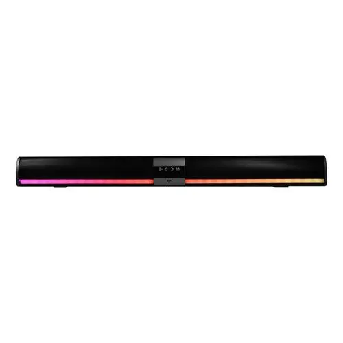 Barra De Sonido Vorago Bsp-450 Rgb 2X 5W 1800Mah Aux 3.5Mm Usb Micro-Sd Bluetooth 5.0 Negro