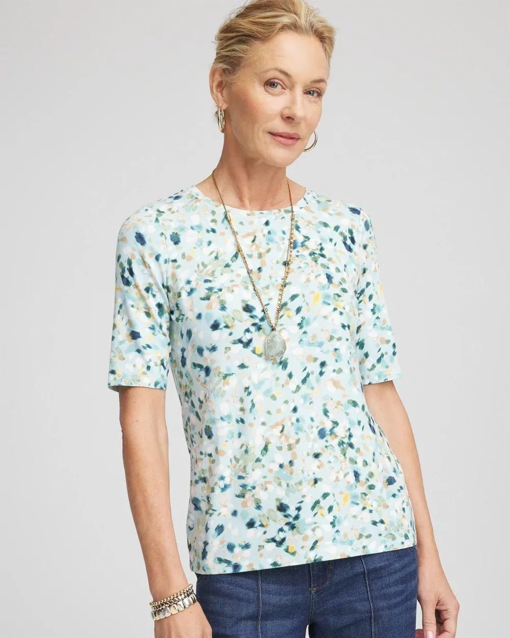 Touch of Cool ™ Elbow-Sleeve Perfect Tee