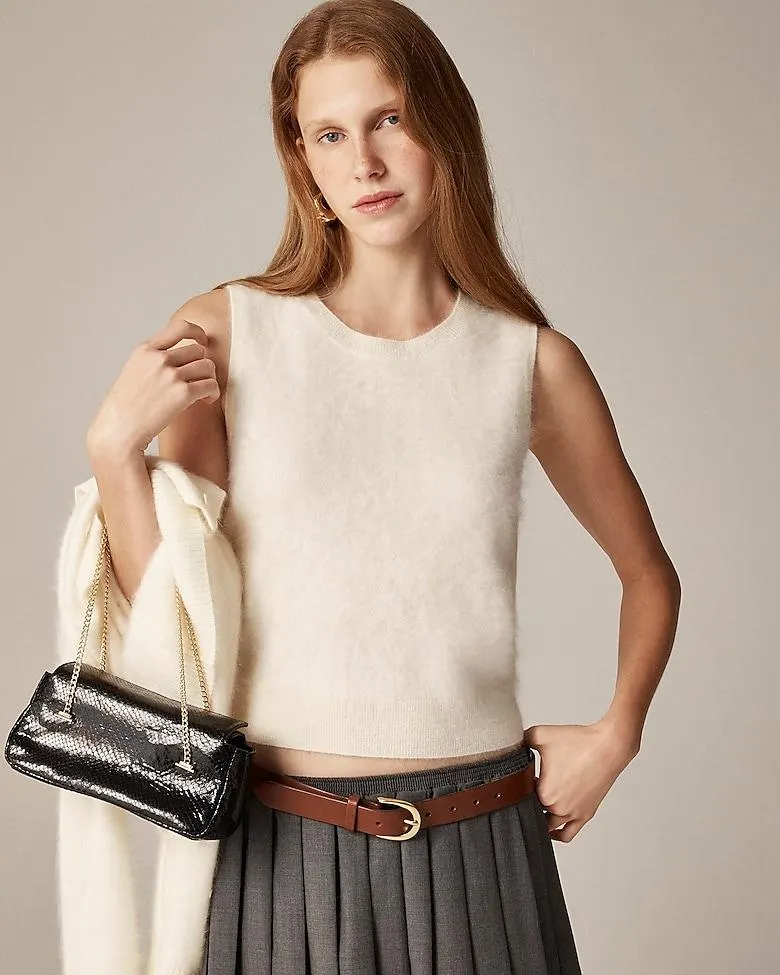 Brushed cashmere sweater shell