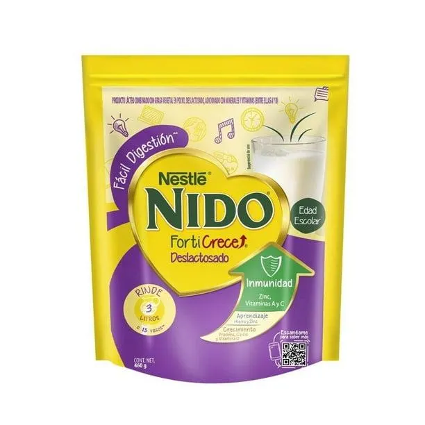 Producto lácteo Nido Forticrece deslactosado 460 g
