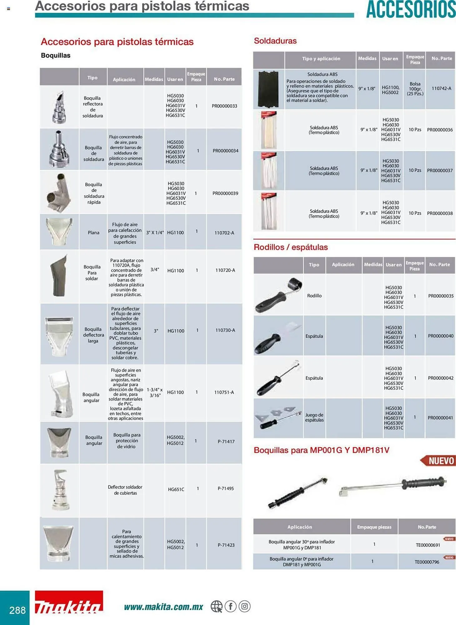 Catálogo de Catálogo Makita 8 de julio al 31 de diciembre 2025 - Pagina 288