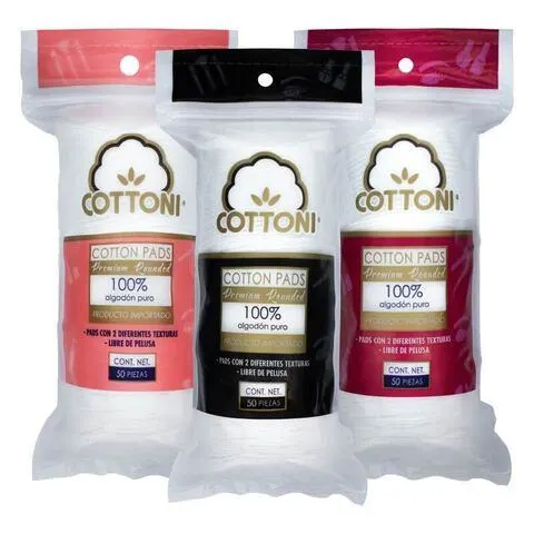 Cottoni Almohadillas Faciales de Algodón Pads con Diferentes Texturas sin Pelusa