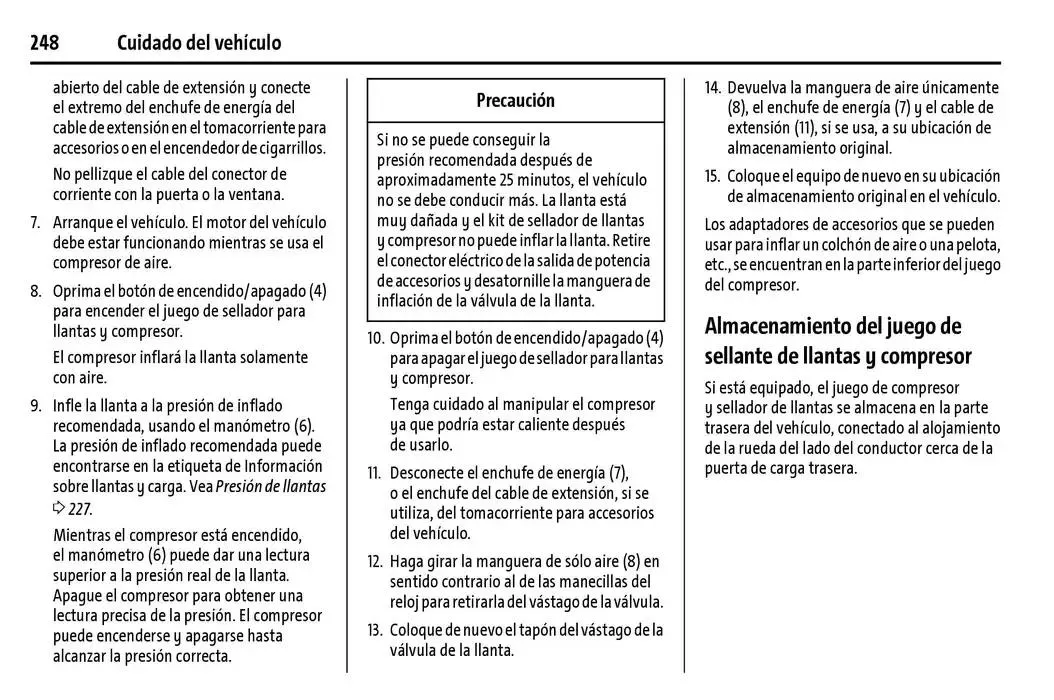 Catálogo de BrightDrop 400 Y BrightDrop 600 Manual del propietario 22 de enero al 31 de diciembre 2025 - Pagina 249