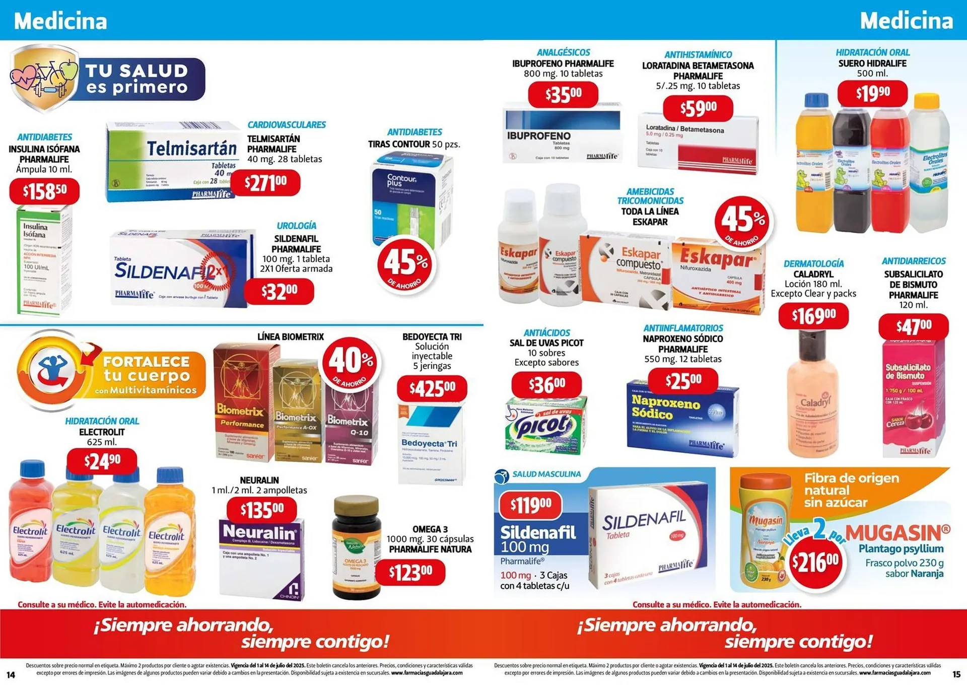 Catálogo de Catálogo Farmacias Guadalajara 1 de julio al 14 de julio 2025 - Pagina 8