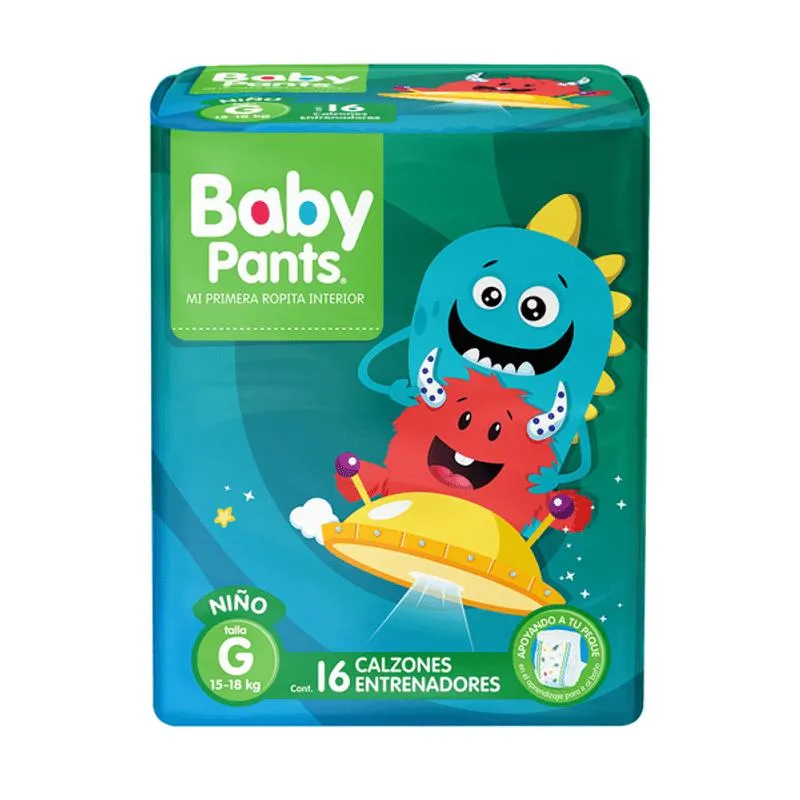 Baby Pants Calzon Entrenador Niño Talla Grande 16 pz