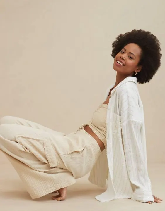 Aerie Pool-To-Party Camisa estilo Cover Up