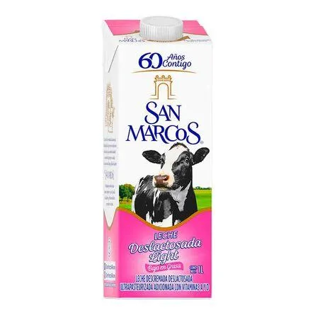 Leche Deslactosada Light UHT San Marcos 1 Lt