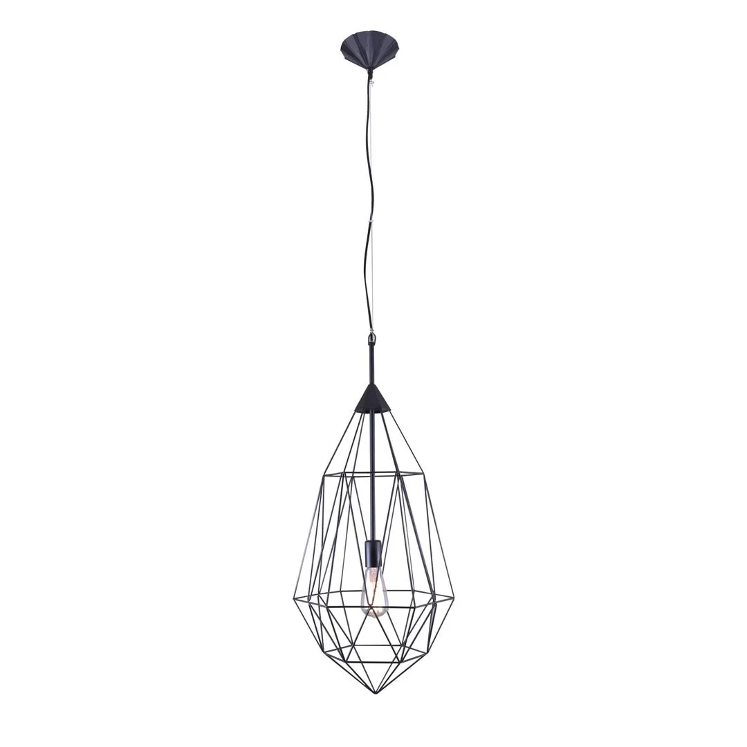 Lámpara colgante decorativa en forma de diamante biterminado con cable de 3m