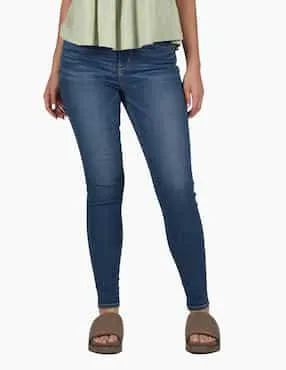Jeans skinny American Eagle lavado obscuro corte cintura para mujer