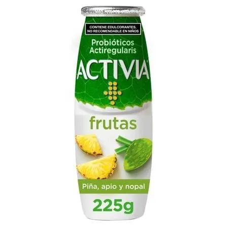 Activia Alimento Lácteo Fermentado Sabor Piña Apio y Nopal 225g
