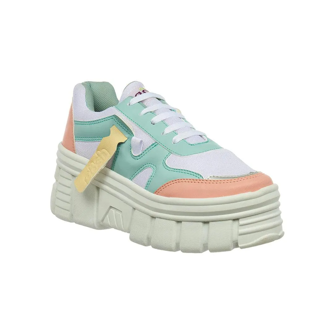 Tenis Creeper Mujer Juvenil Con Plataforma Multicolor Casual