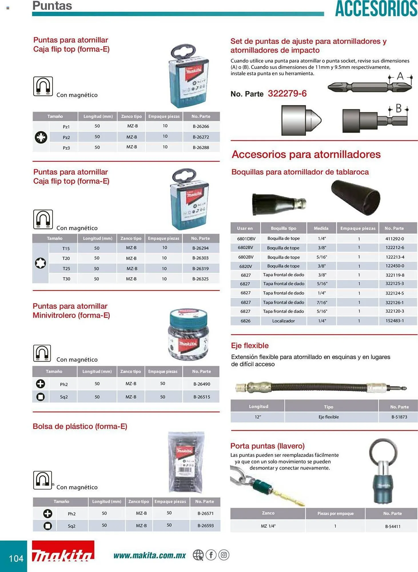 Catálogo de Catálogo Makita 8 de julio al 31 de diciembre 2025 - Pagina 104