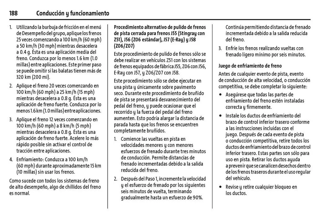 Catálogo de Chevrolet Corvette Stingray Manual del propietario 22 de enero al 31 de diciembre 2025 - Pagina 189