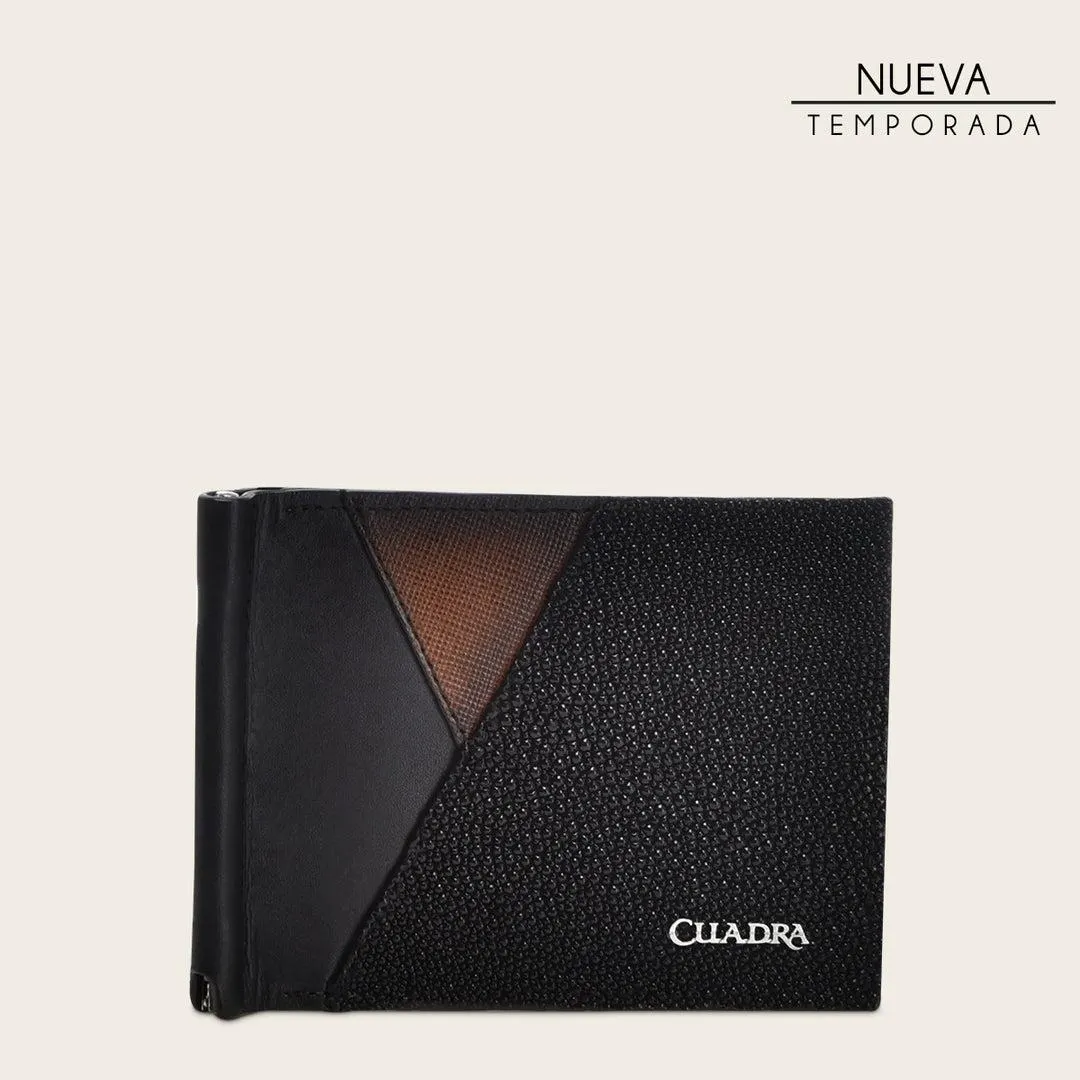 Cartera en piel genuina de mantarraya.