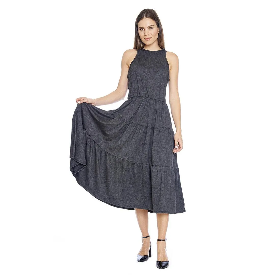 Maxi Vestido Largo Para Mujer Holgado Sin Manga Casual