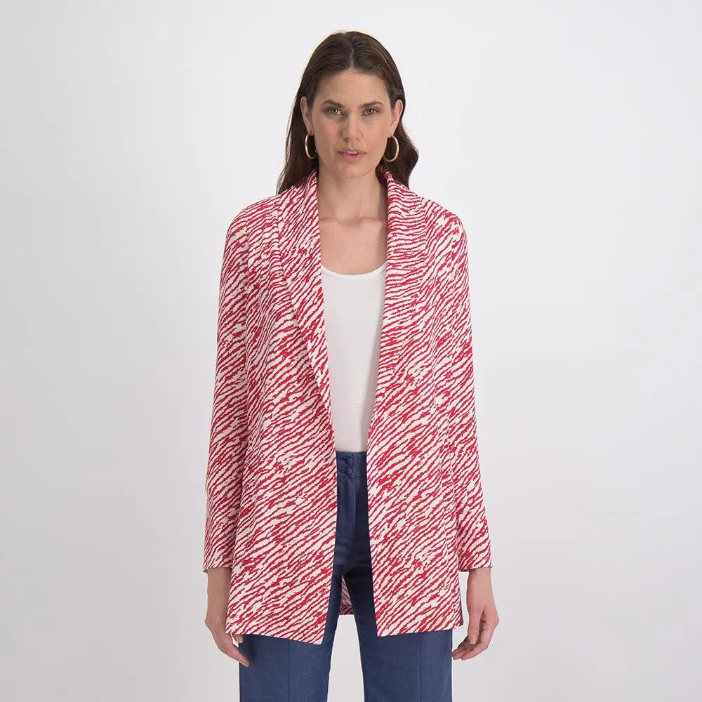 Blazer Print en Contraste