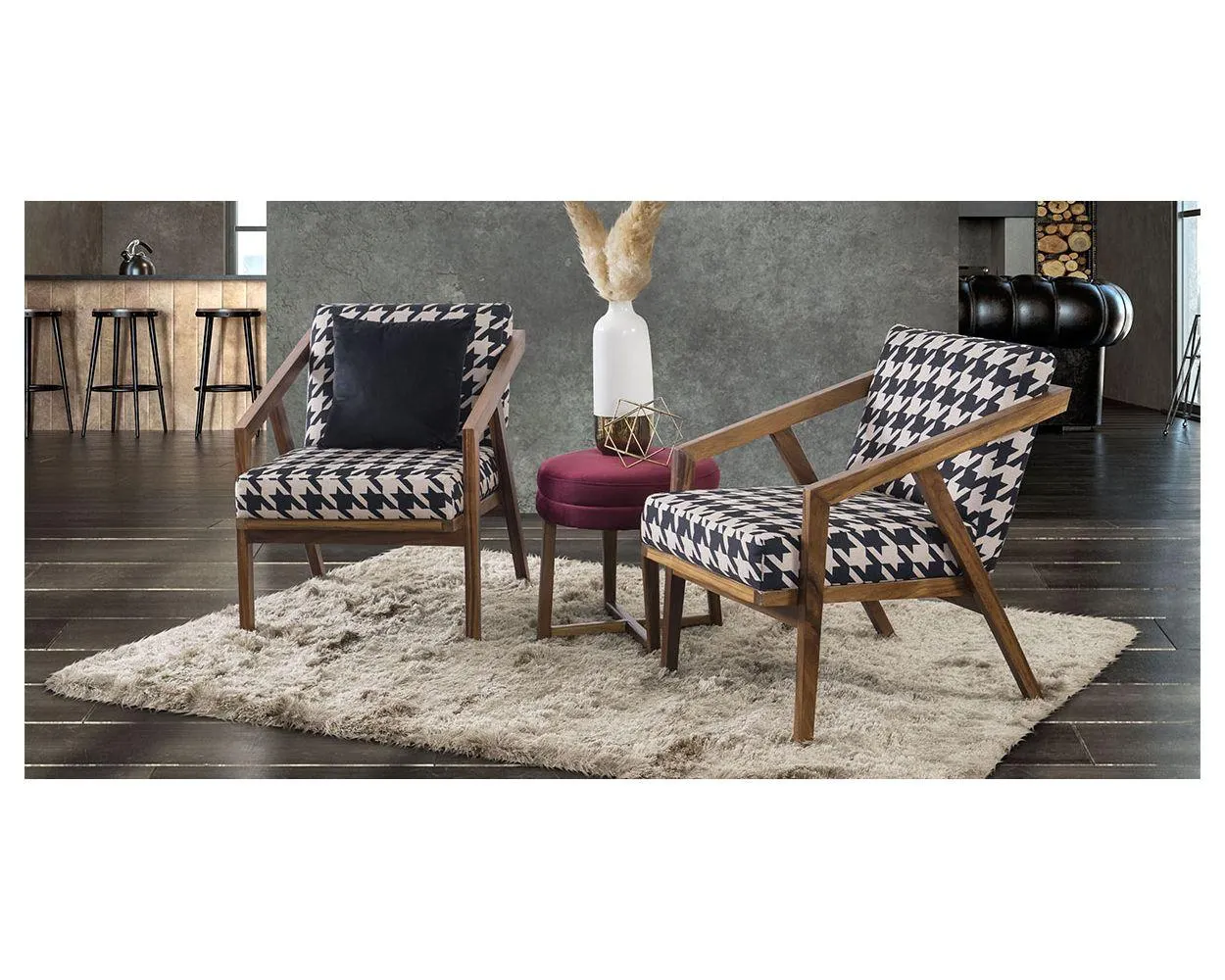 Sillón Ocasional Filip Beige/Negro Pg