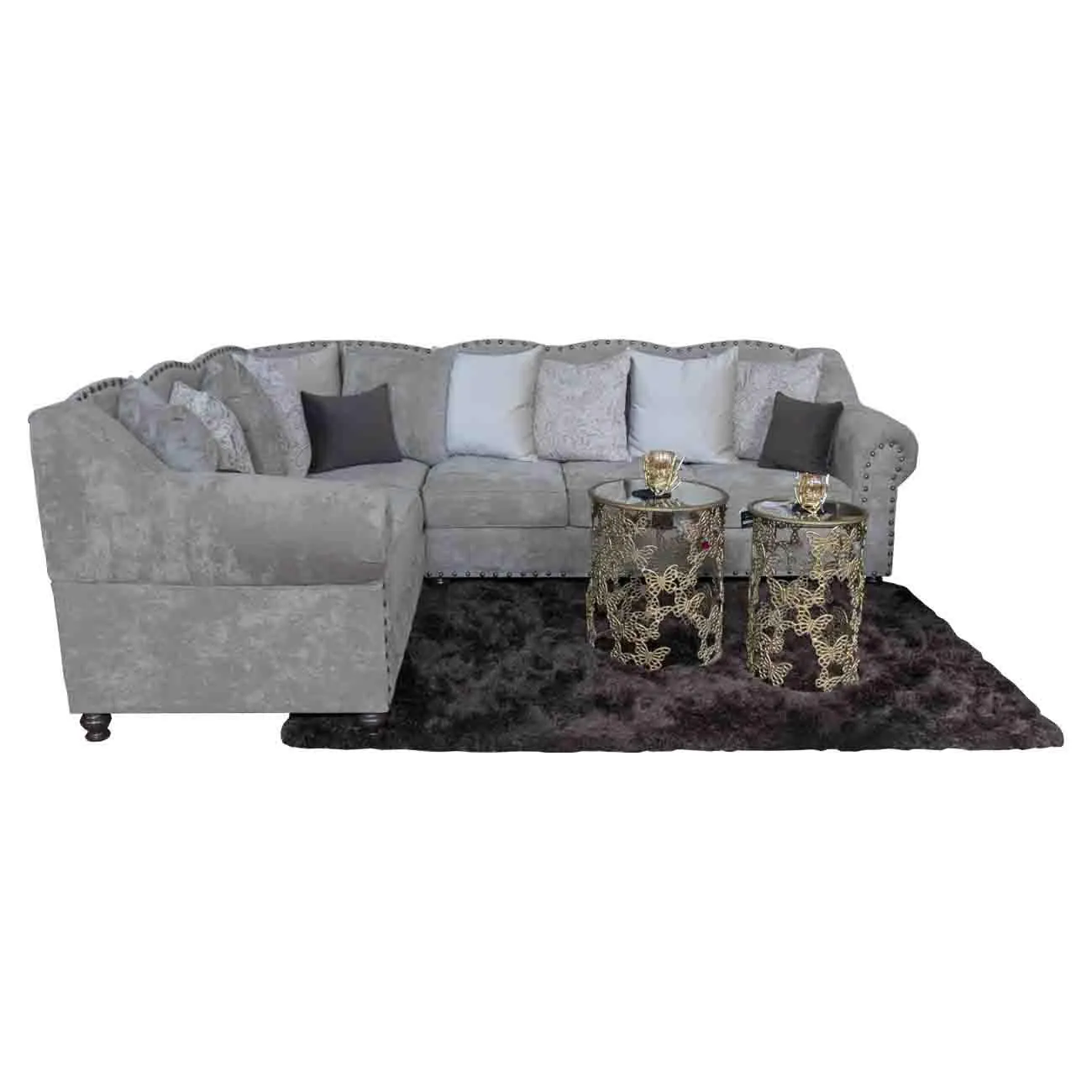 Sala modular Ferrara en color beige con tapiz treviso barley