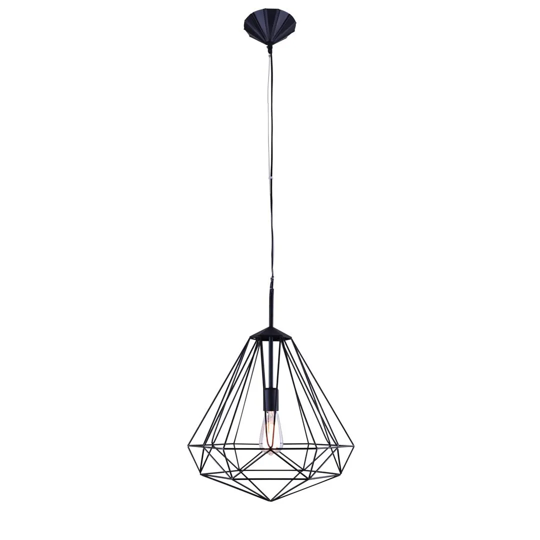 Lámpara colgante decorativa en forma de diamante con cable de 3m