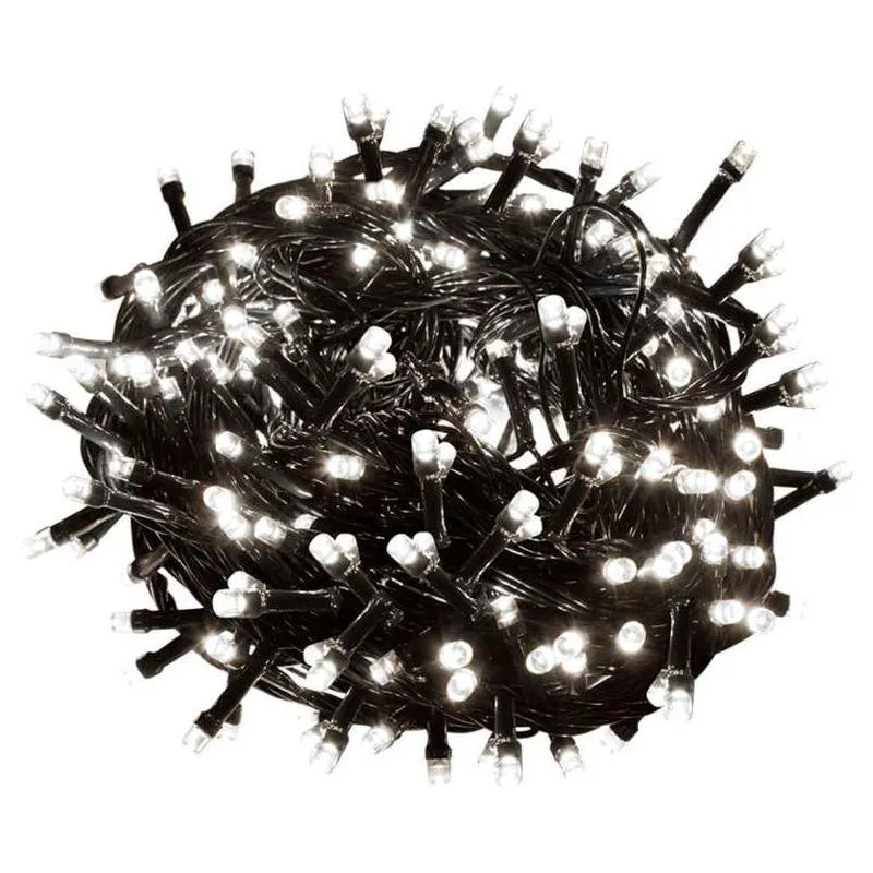 Serie Navideña 300 Led Musical Blanca 8 Funciones 13.5 Mts