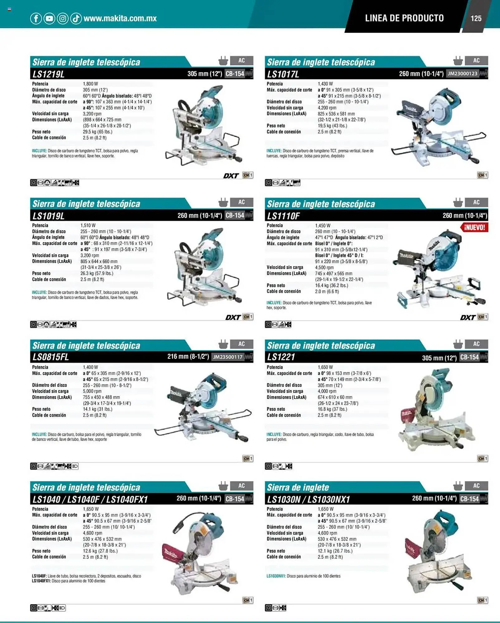 Catálogo de Catálogo Makita 4 de septiembre al 1 de julio 2026 - Pagina 125