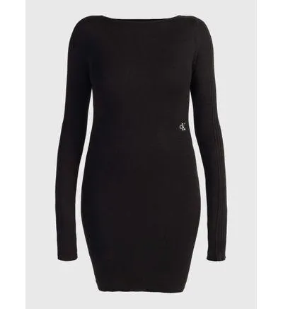 Vestido Calvin Klein con Espalda Descubierta Mujer Negro