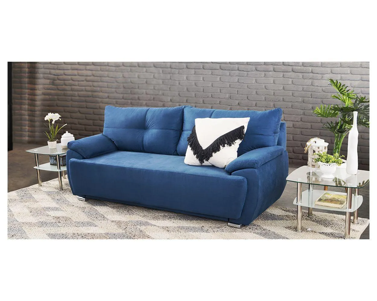 Sofá 3 Plazas Cartagena Soft Azul