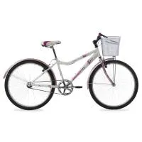Bicicleta BENOTTO Montaña KYRA R26 1V. Mujer Frenos ”V” Acero Blanco/Rosa Metalico Talla:UN