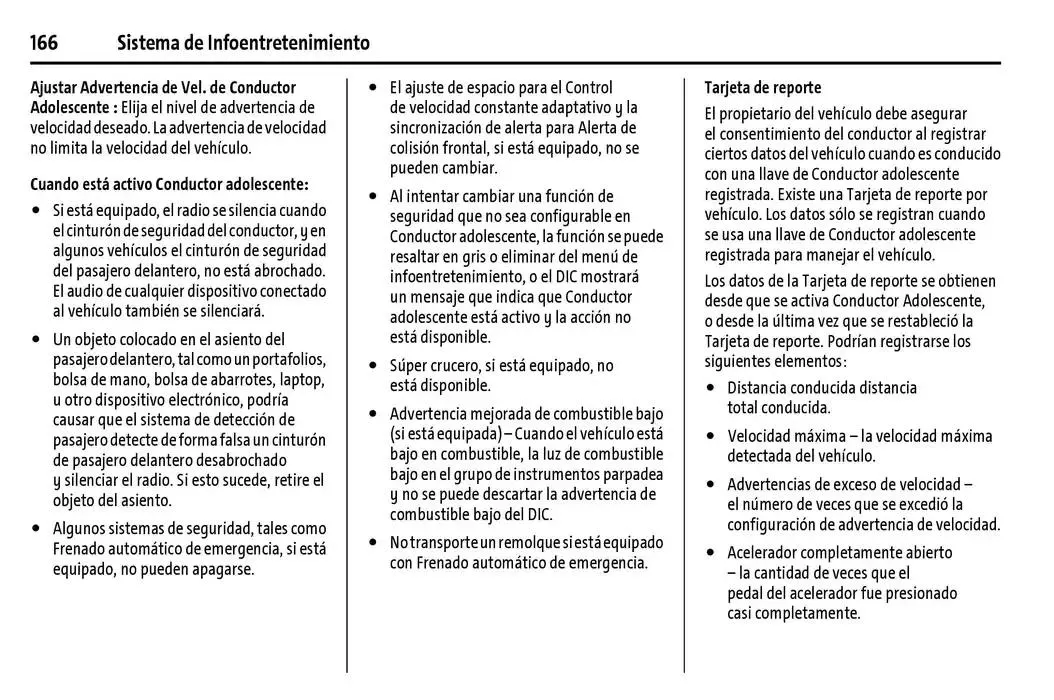 Catálogo de Chevrolet Corvette Stingray Manual del propietario 22 de enero al 31 de diciembre 2025 - Pagina 167