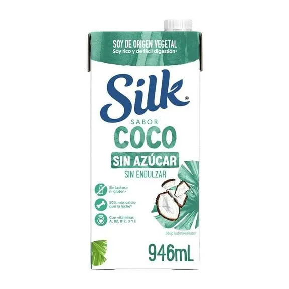 Alimento líquido Silk de coco sin azúcar 946 ml