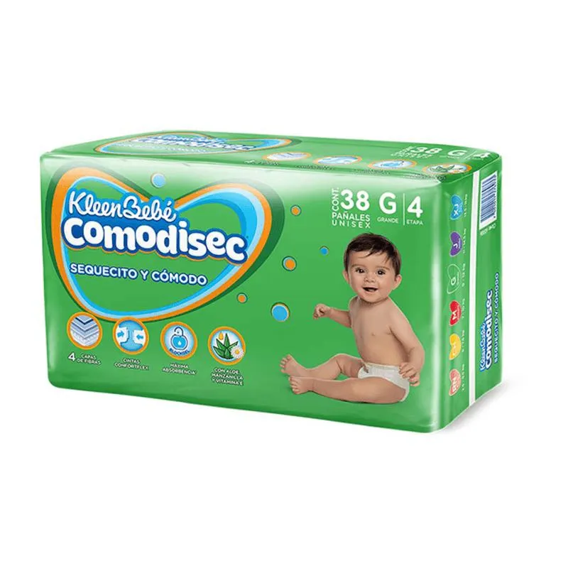 Pañales Comodisec Gde 38 pz