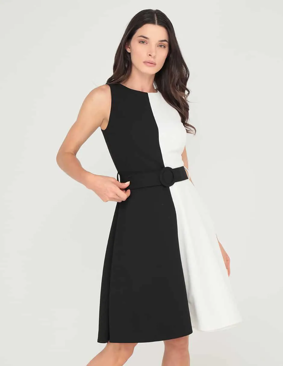 Vestido midi formal Rue de la Paix escote regular