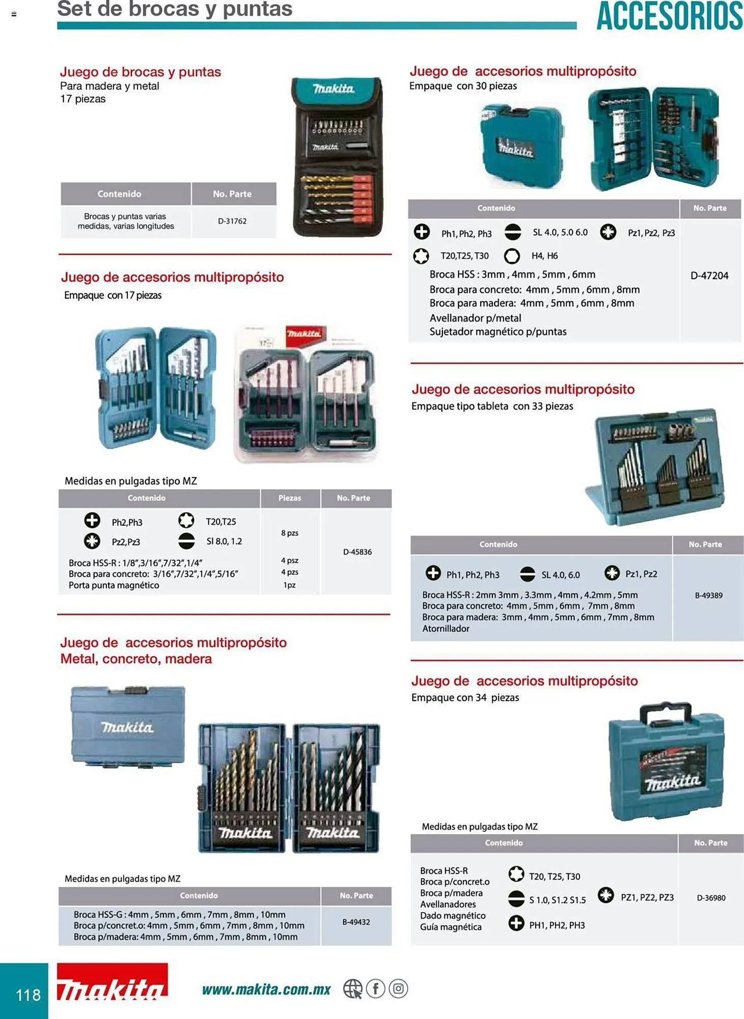 Catálogo de Catálogo Makita 8 de julio al 31 de diciembre 2025 - Pagina 118
