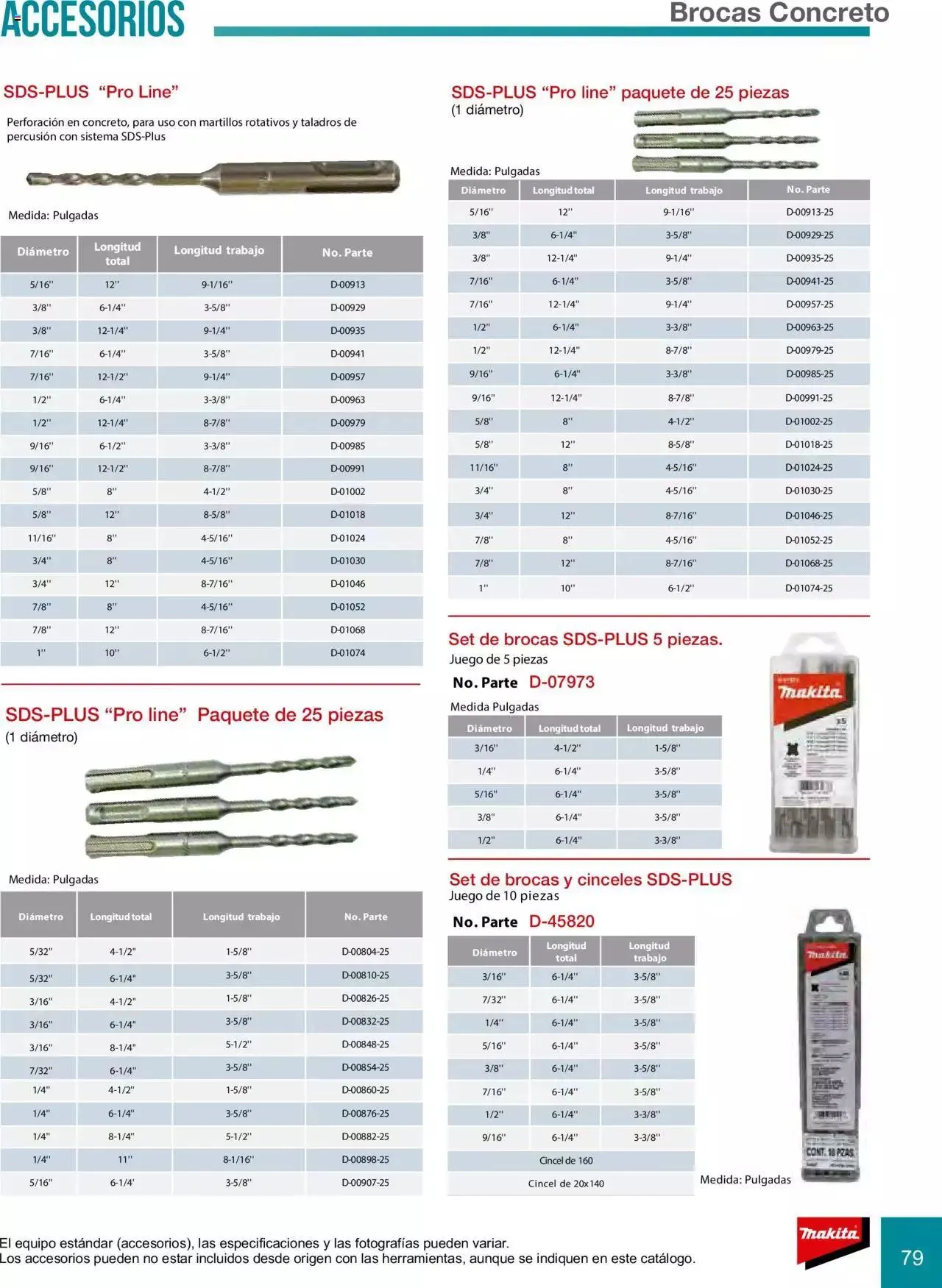 Catálogo de Makita Ofertas Accesorios 5 de septiembre al 31 de diciembre 2023 - Pagina 79